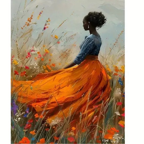 Stunning African American woman Elegant Canvas unframed print 8x12 🔥🔥🔥💗💗 - Picture 1 of 4